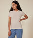 Kurzärmeliges Damen-T-Shirt "L'Iconique" aus gestreiftem Rippstrick