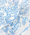 Baby-Sonnenhut aus gemusterter Popeline für Mädchen blau MARSHMALLOW/ PORCELANA