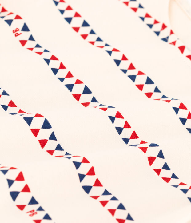 Kurz&auml;rmeliges Kinder-T-Shirt aus Baumwolle f&uuml;r M&auml;dchen naturfarben/vielfarbig