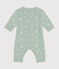 Langer Baby-Overall aus Doppeljersey grün HERBIER/weiss MULTICO