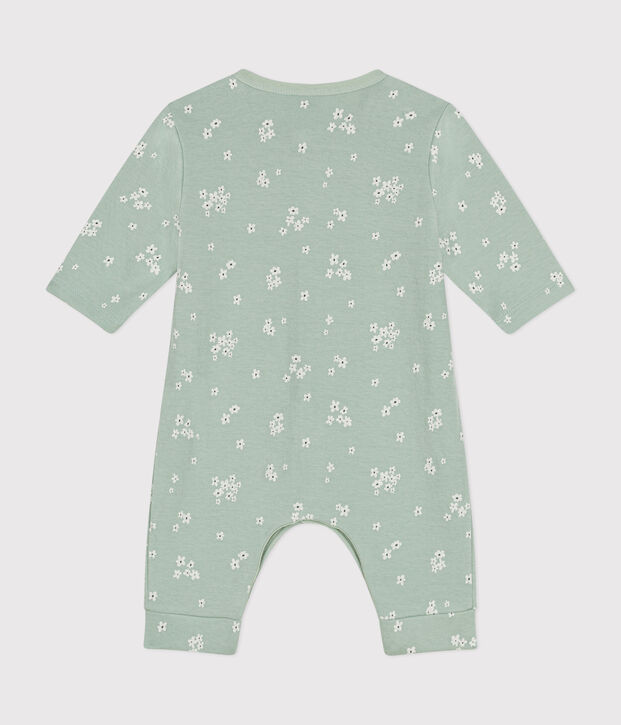 Langer Baby-Overall aus Doppeljersey gr&uuml;n/vielfarbig