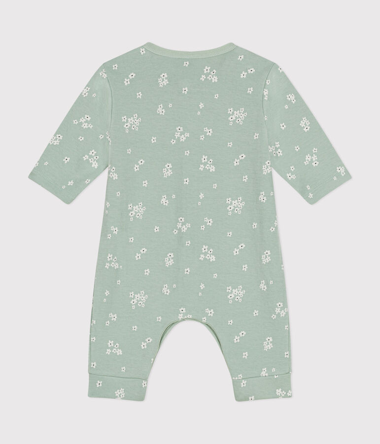 Langer Baby-Overall aus Doppeljersey gr&uuml;n/vielfarbig