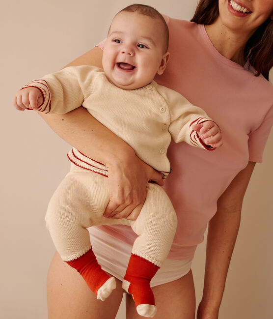 2-teiliges Baby-Set aus Baumwollstrick mit Jacquardmuster AVALANCHE/ CORRIDA