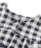 Karierter Baby-Mädchen-Cardigan blau SMOKING/beige COQUILLE