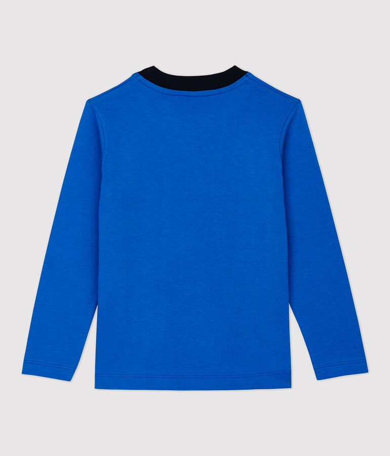 Lang&auml;rmeliges Kinder-T-Shirt aus Baumwolle f&uuml;r Jungen blau