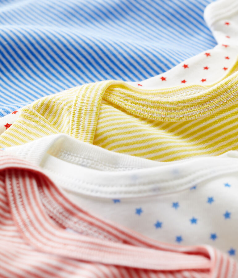 5er-Set kurz&auml;rmelige gestreifte Bodys aus Baumwolle vielfarbig