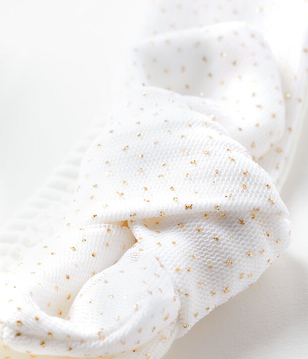 Haarband f&uuml;r M&auml;dchen weiss/rosa