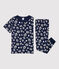 Kinderpyjama aus Baumwolle mit Sternen-Print für Jungen blau SMOKING/weiss MARSHMALLOW