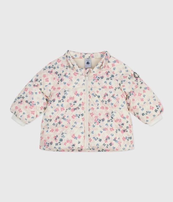 Baby-Winterjacke mit Blumenmuster MILK/ MULTICO