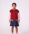 Kinder College-Jacke aus Baumwolle im Colorblock rot