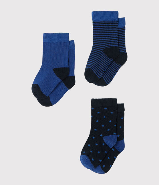 3er-Set Babystrümpfe für Jungen blau SMOKING/blau LIMOGES