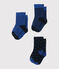 3er-Set Babystrümpfe für Jungen blau SMOKING/blau LIMOGES