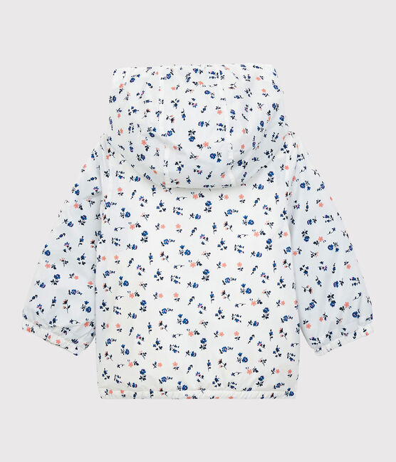 Warme Baby-Windjacke aus Polyester. weiss MARSHMALLOW/weiss MULTICO