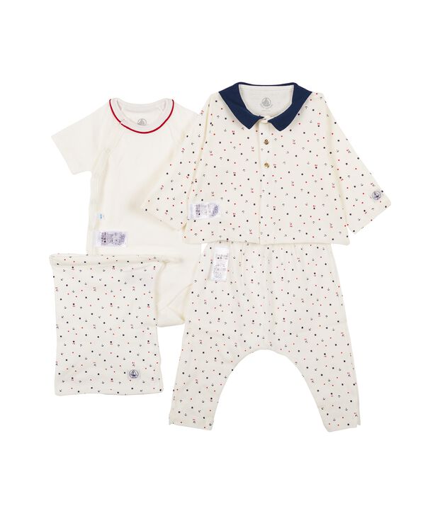 4-Teiliges gemustertes baby-set f&uuml;r jungen vielfarbig