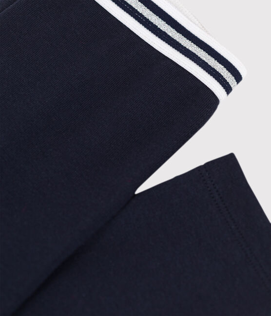 Kinder-Jeggings aus Baumwolle mit Elastan für Mädchen blau SMOKING