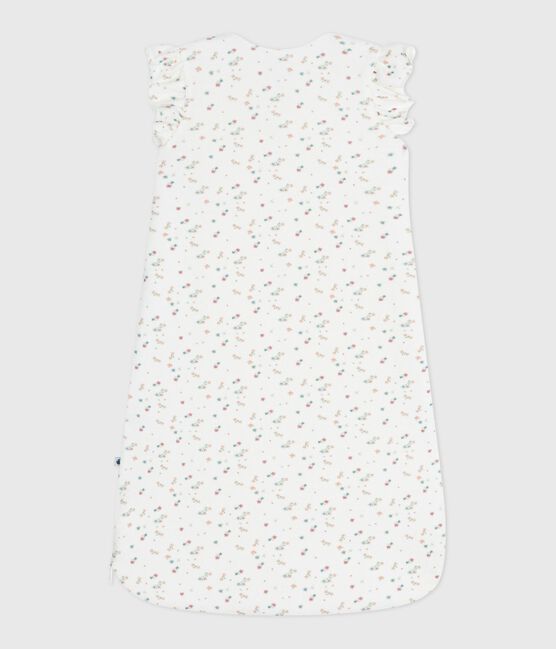Babyschlafsack aus Nicki mit Blumenmotiv TOG-Wert 3 weiss MARSHMALLOW/weiss MULTICO