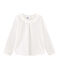 Langärmeliges Kinder-T-Shirt Mädchen weiss MARSHMALLOW