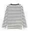 Langärmeliges Kinder-T-Shirt Jungen weiss MARSHMALLOW/blau SMOKING