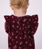 Lang&auml;rmelige Baby-Bluse aus Feincord mit Blumenmuster rot/vielfarbig