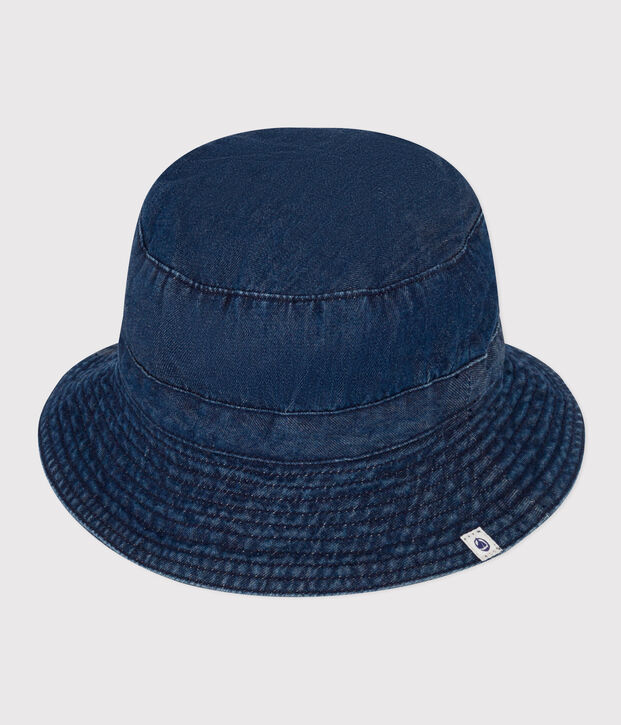 Baby-Sonnenhut aus Bio-Baumwolle blau