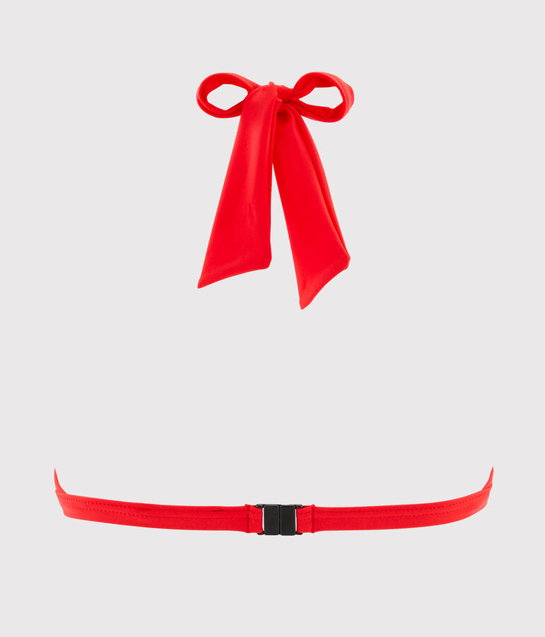 Einfarbiges bikini-oberteil damen rosa