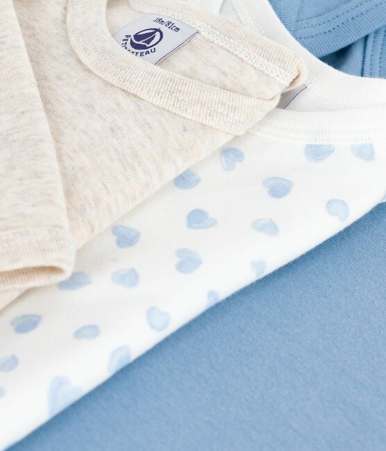 Set langärmeliger Baby-Bodys aus Baumwolle mit Herzmotiv variante 1