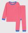 Kinderpyjama aus Bio-Baumwolle mit Ringelstreifen rot PEPS/weiss MARSHMALLOW