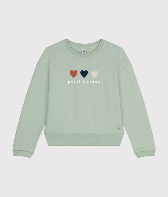 Damen-Sweatshirt aus Molton grün HERBIER