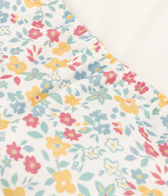 2er-Set Shortys aus Baumwolle mit Blumenmotiv für Mädchen variante 1