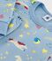 Kinder-Pyjama aus Molton mit Bärmotiv blau ADRIATIC/ MULTICO