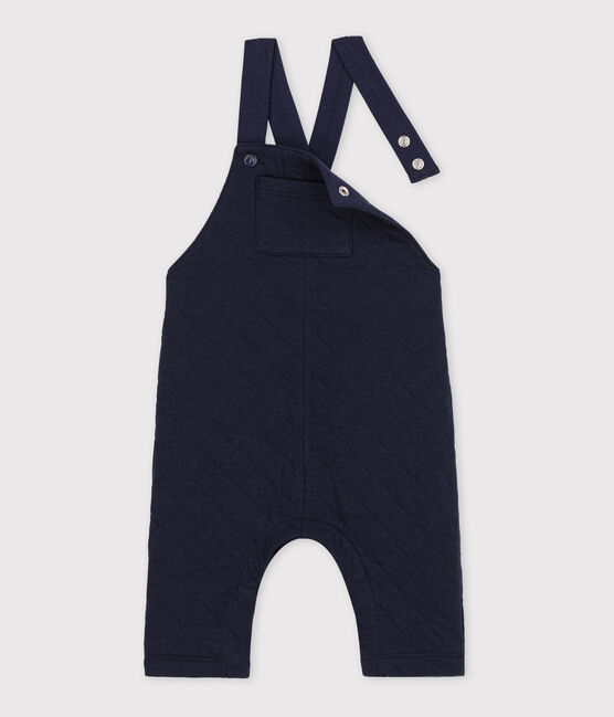 Lange Baby-Latzhose aus gestepptem Doppeljersey blau SMOKING