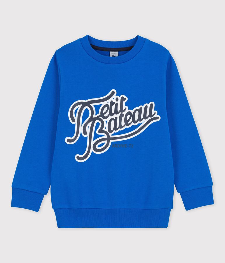 Kinder-Sweatshirt aus Molton f&uuml;r Jungen blau