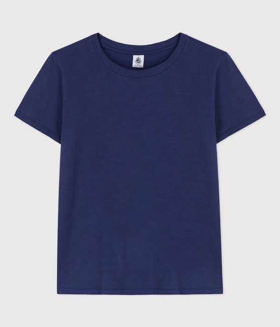 T-Shirt LE DROIT aus Baumwolle mit Rundhalsausschnitt blau CHALOUPE