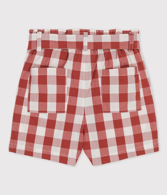 Vichy-Shorts aus Popeline für Mädchen OMBRIE/ AVALANCHE
