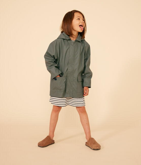 Kurze Regenjacke Kinder/Mädchen grün THUYA