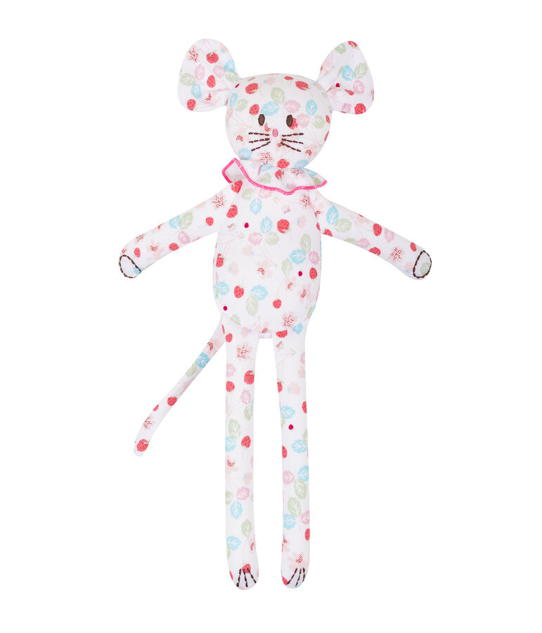 Doudou souris &agrave; motif b&eacute;b&eacute; mixte weiss ECUME/weiss MULTICO