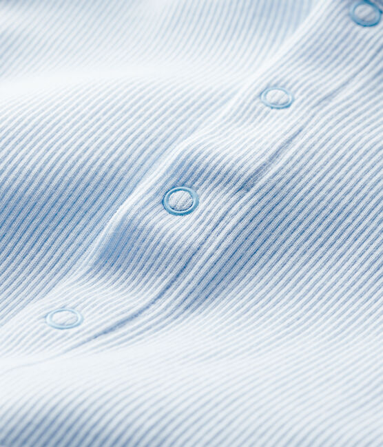 Baby-Cardigan aus 2x2-Rippstrick aus Bio-Baumwolle blau FRAICHEUR