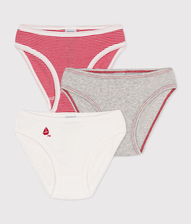 3er-Set Slips f&uuml;r M&auml;dchen aus Baumwolle vielfarbig