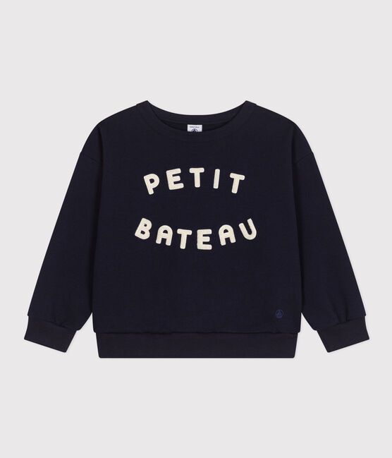Mädchen-Sweatshirt aus Molton blau SMOKING