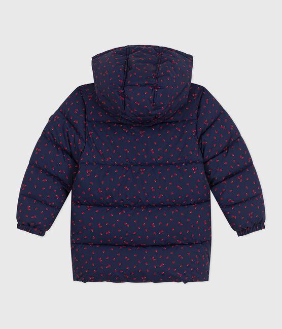 Lange Kinder-Winterjacke mit Muster blau SOIR/ MULTICO