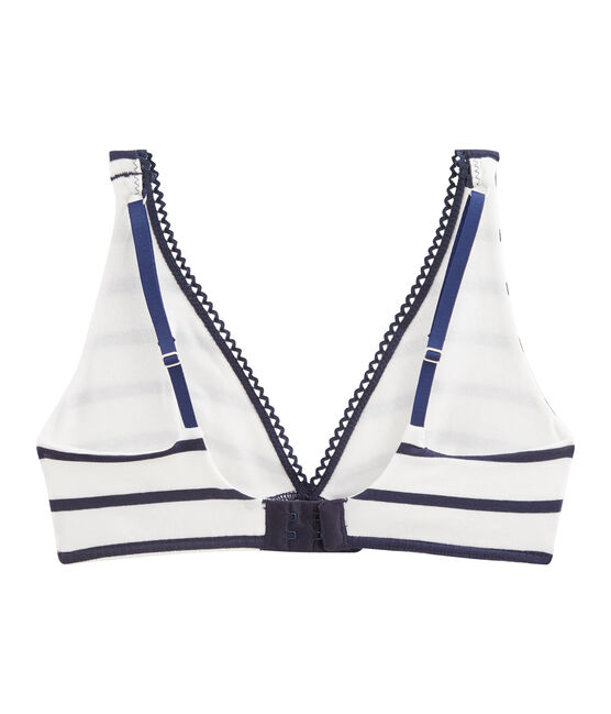 Damen-BH weiss MARSHMALLOW/blau SMOKING