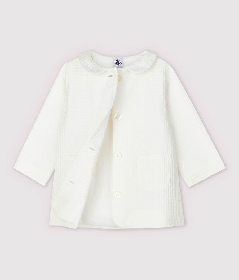 Baby-Festtagsjacke aus Cotton-Rich-Material f&uuml;r M&auml;dchen weiss MARSHMALLOW