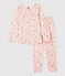 Kinderpyjama aus Baumwolle mit Prinzessinnenmotiv für Mädchen rosa FLEUR/weiss MULTICO