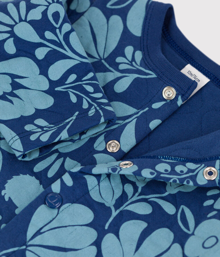 Bedruckter Baby-Cardigan aus gestepptem Doppeljersey blau/blau