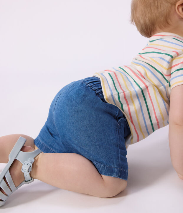 Baby-Shorts aus leichtem Denim blau