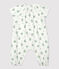 Langer Baby-Overall aus Bio-Baumwollgaze mit Blumenmuster weiss MARSHMALLOW/weiss MULTICO