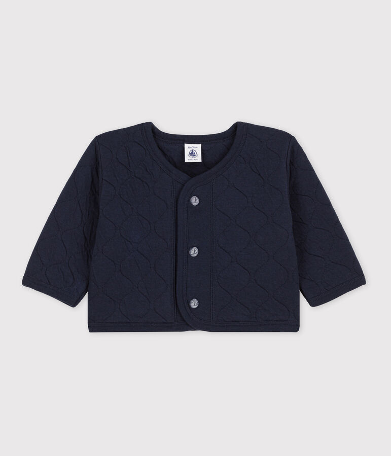 Baby-Cardigan aus gestepptem Doppeljersey blau SMOKING