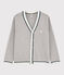Kinder-Cardigan aus Baumwoll-Jersey für Jungen grau POUSSIERE CHINE