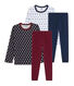2er-Set Rippstrick-Pyjamas für kleine Mädchen