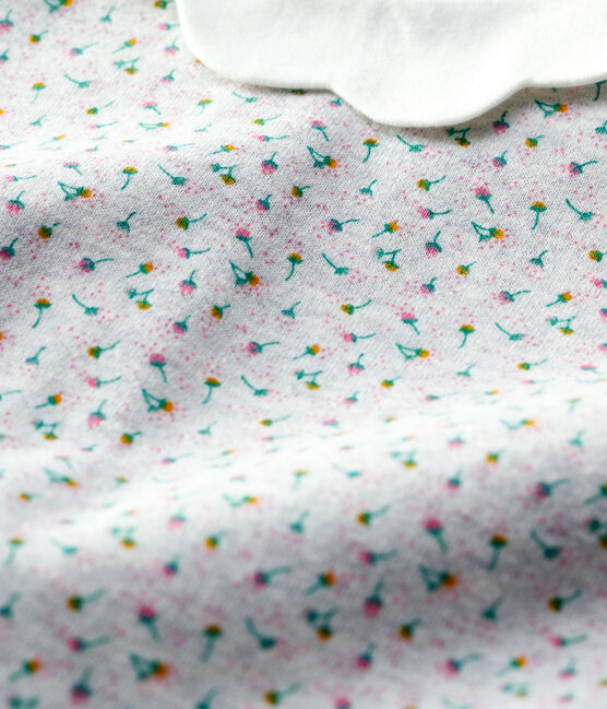 Baby-Kleid aus Molton für Mädchen grau BELUGA/weiss MULTICO